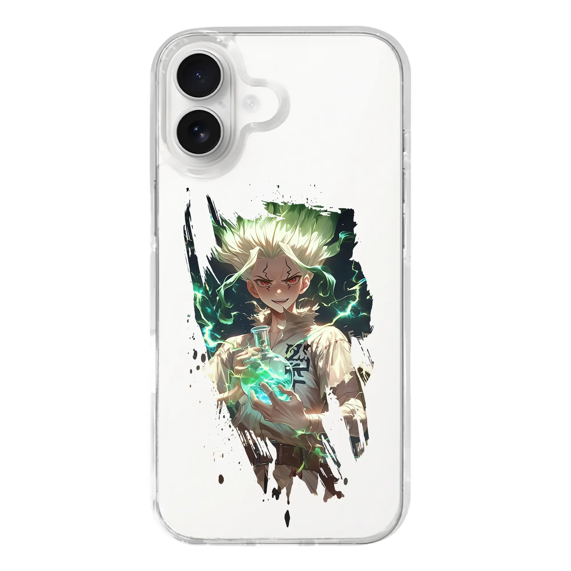 ドクターストーン グッズ,石神千空 - iPhone 17シリーズ 透明スマホケース – 薄型・耐衝撃・精密フィット保護カバー